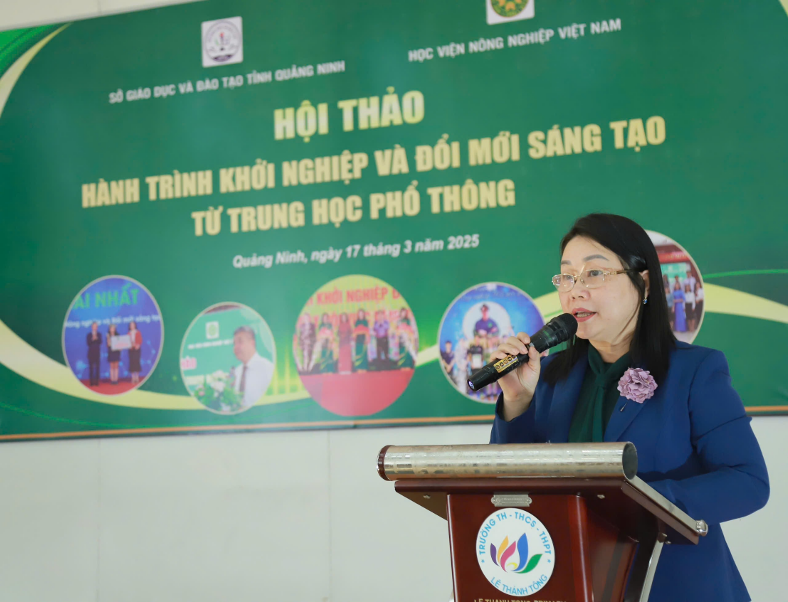 Sở Giáo dục và Đào tạo tỉnh Quảng Ninh phối hợp  với Học viện Nông nghiệp Việt Nam tổ chức Hội thảo Hành trình khởi nghiệp và Đổi mới sáng tạo từ trung học phổ thông năm 2025